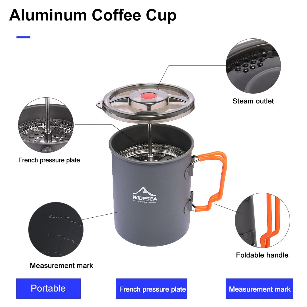 French Press Coffee Pot for Outdoor Camping